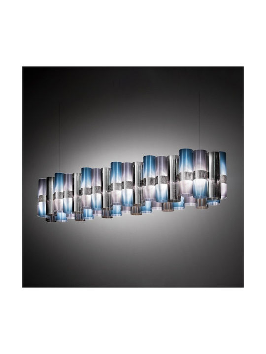 Slamp La Lollo Κρεμαστό Φωτιστικό Κίτρινο LED με Θερμό Λευκό Φως Ράγα 142x28x28εκ.