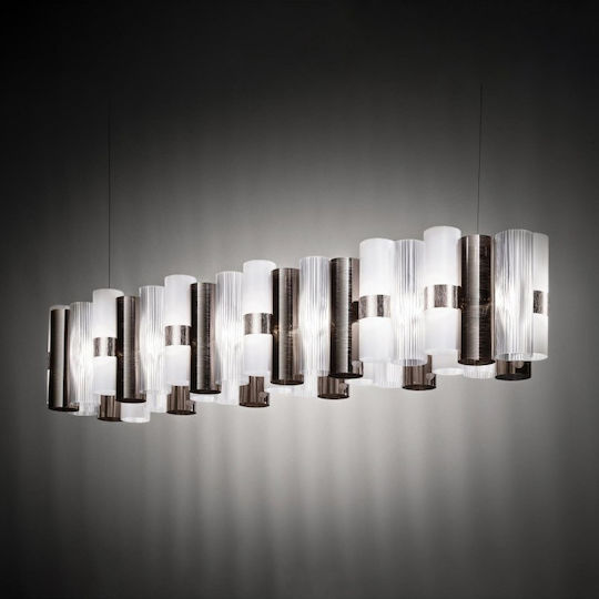 Slamp La Lollo Lustră Galben Calea ferată 142x28x28cm.