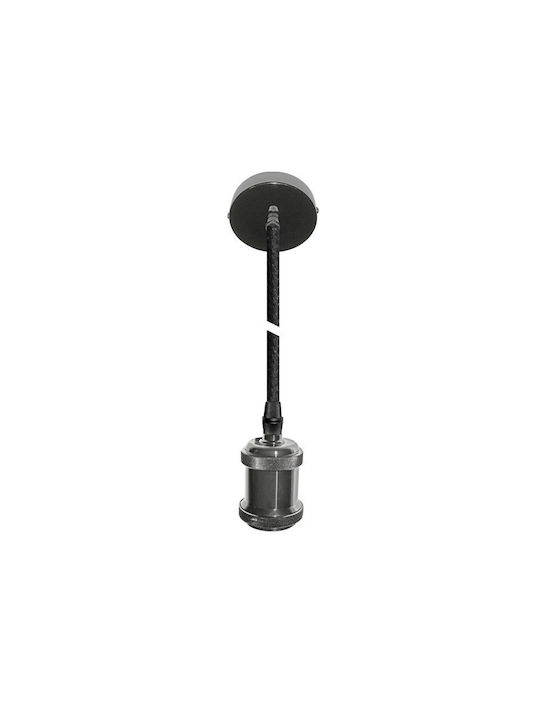 Adeleq Hängelampe Schwarz mit Fassung E27