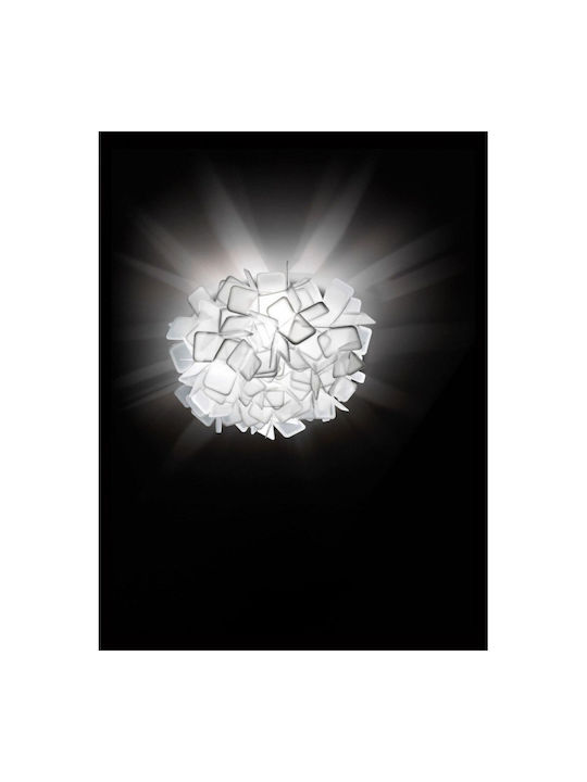 Slamp Clizia Medium Fume Ceiling Mount Light Transparent with Socket E27