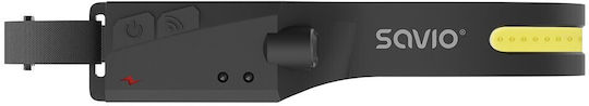 Savio Stirnlampe LED mit maximaler Helligkeit 350lm Schwarz
