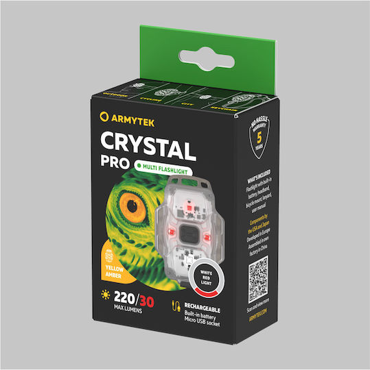 Armytek Pro Flashlight LED with Maximum Brightness 220lm Crystal Yellow