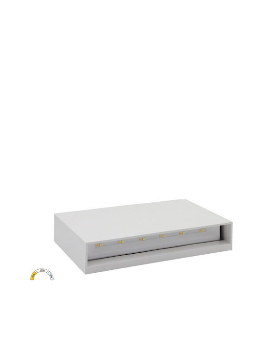 Adeleq Wall-Mounted Outdoor Ceiling Light LED IP65 12W with Adjustable White Light Double Beam