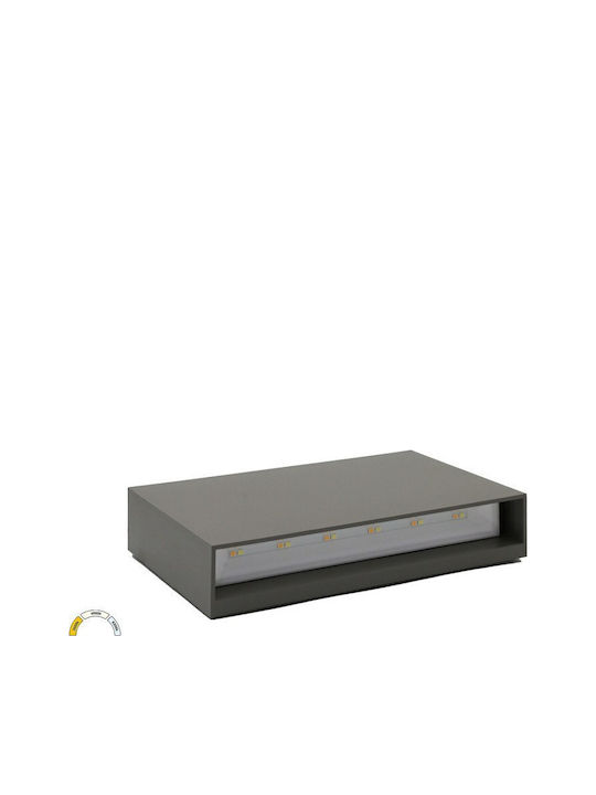 Adeleq Wall-Mounted Outdoor Ceiling Light LED IP65 12W with Adjustable White Light Double Beam