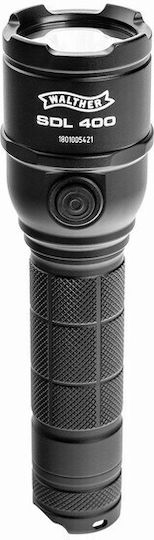 Walther Φακός LED UV με Μέγιστη Φωτεινότητα 400lm SDL 400 3 x AAA 1,2V, 2 x CR123 3V, 1 x ICR18650 3,7V