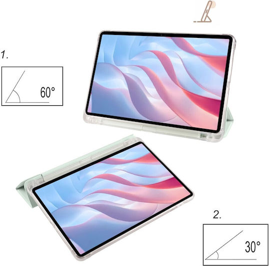 Smart 3-fold Θήκη Διάφανη Πλάτη Tpu Xiaomi Redmi Pad Pro 12.1 Inch Light Green Oem