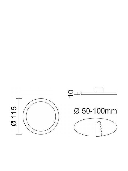 Spot Light LED Panel 8W mit Warm zu kühlem Weiß Licht