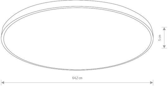 Nowodvorski Στρογγυλό LED Panel 64W με Θερμό Λευκό Φως 3000K