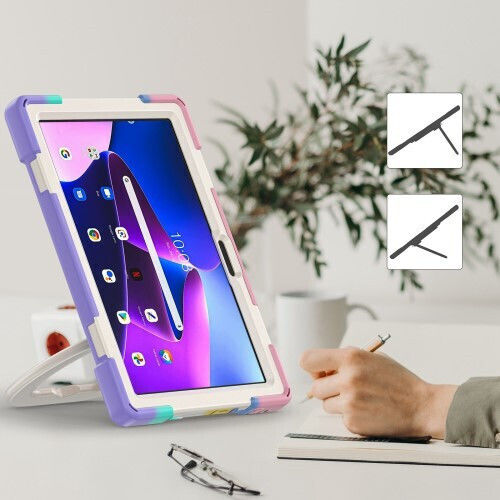360 X-Armor Kickstand Flip Cover Ανθεκτική Colorful Pink (Lenovo Tab M10 (3rd Gen) 10.1'')