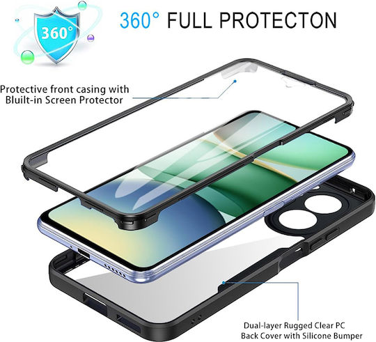 Techsuit Colorverse 360 Vollschutz Silikon Blau (Redmi A5)