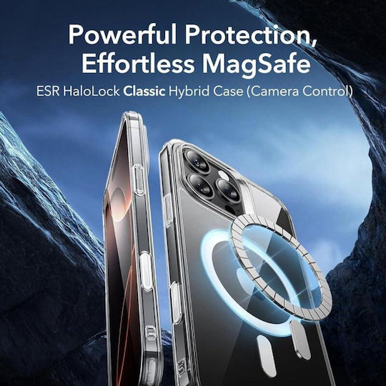 ESR Classic Hybrid Halolock Umschlag Rückseite Transparent (iPhone 17 Pro / iPhone 16 Pro)