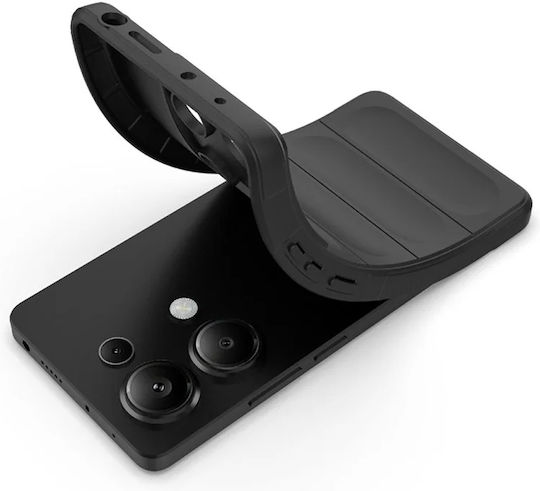 Techsuit Magic Umschlag Rückseite Silikon Schwarz (Redmi Note 14S)
