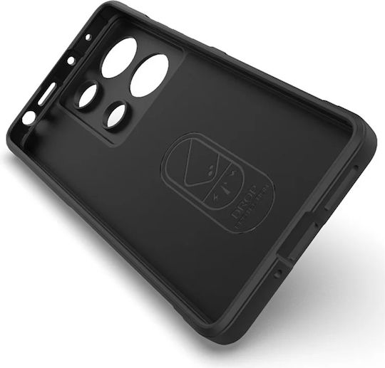 Techsuit Magic Umschlag Rückseite Silikon Schwarz (Redmi Note 14S)