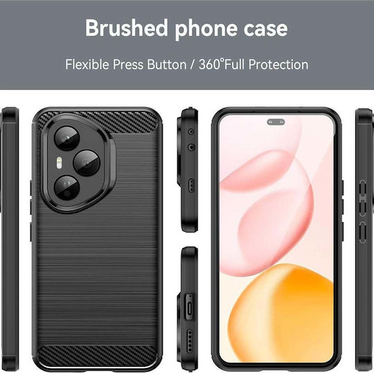 Techsuit Carbon Stoßstange Silikon / Kunststoff Schwarz (Honor 400 Pro)