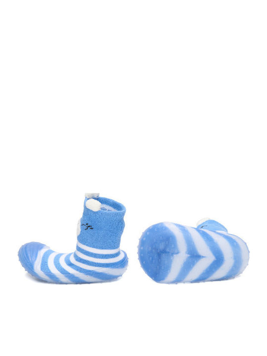 U-Grow Kindersocken Rutschfest Blau