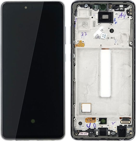 Οθόνη mit Touch-Mechanismus und Rahmen für Samsung Galaxy A52 A525 (Schwarz)