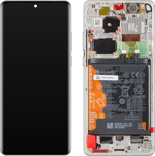 Huawei Екран със Сензорен Механизъм за Huawei P50 Pro (Бял)