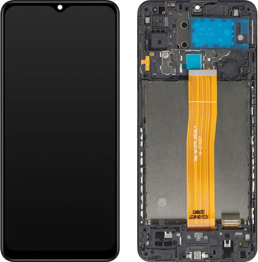 Screen Samsung with Touch Mechanism and Frame for Samsung M127F, Galaxy M12 (Black)