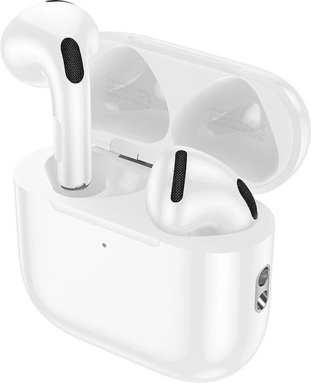 Borofone BW83 Earbud Bluetooth Handsfree Ακουστικά με Θήκη Φόρτισης Λευκά