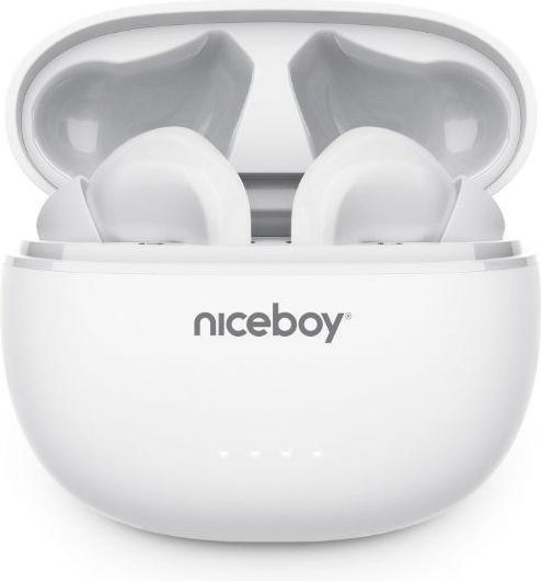 Niceboy HIVE Pins 3 ANC In ear Bluetooth хендсфри Слушалки с Кутийка за Зареждане Бял