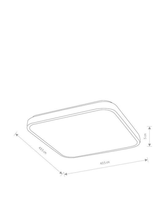 Nowodvorski Τετράγωνο Εξωτερικό LED Panel 32W με Θερμό Λευκό Φως 3000K 43.5x43.5εκ.