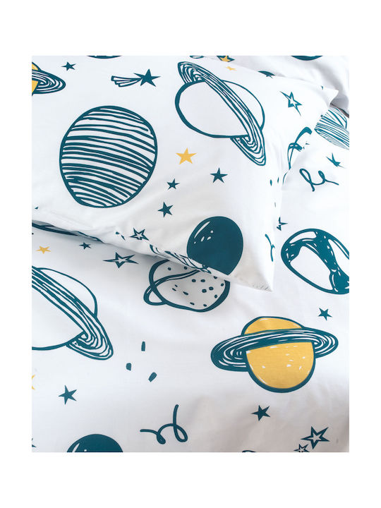 Rythmos Σετ Παιδικό Πάπλωμα Μονό με Μαξιλαροθήκη Saturn 160x240εκ.