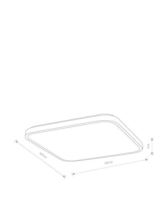 Nowodvorski Τετράγωνο LED Panel 64W με Φυσικό Λευκό Φως 4000K