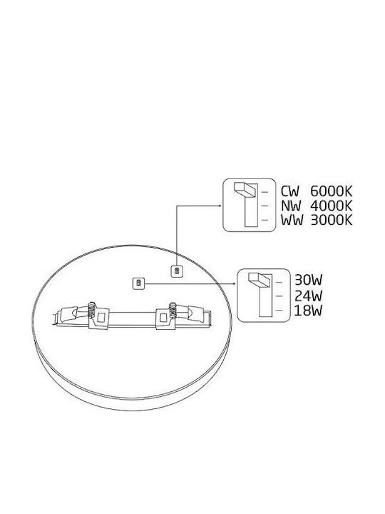 Nowodvorski Χωνευτό LED Panel 30W