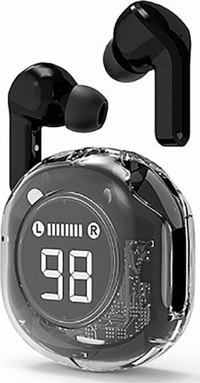 Gembird Transparent In-Ear Bluetooth-Freisprecheinrichtung Kopfhörer mit Ladeetui Schwarz