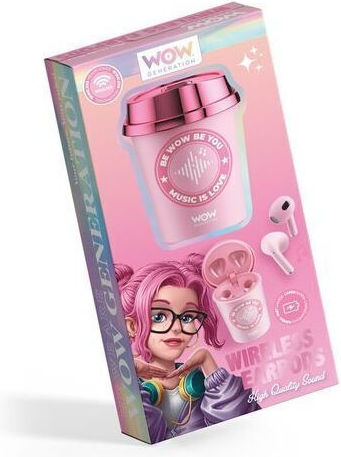 WOW Generation Cup-Shaped In-ear Bluetooth Handsfree Căști cu Carcasă de Încărcare Turcoaz