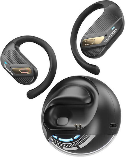 Vention OpenBeat O12 Отворено ухо Bluetooth хендсфри Слушалки с Устойчивост на Пот и Кутийка за Зареждане Черен