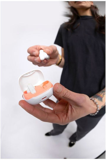 Skullcandy Smokin Buds Bluetooth Handsfree Ακουστικά Bone/Orange Glow
