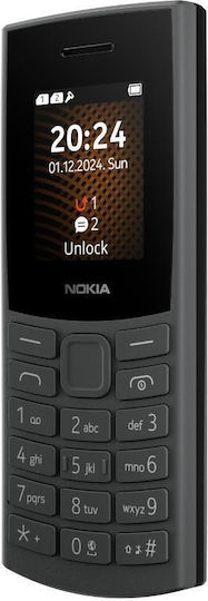 Nokia 105 4G (2024) Dual SIM Κινητό με Κουμπιά (Ελληνικό Μενού) Charcoal
