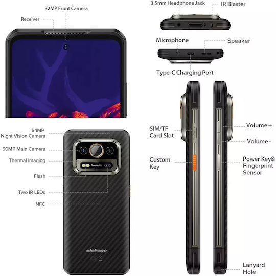 Ulefone Armor 25T Dual SIM (8GB/256GB) Resistant Smartphone Black
