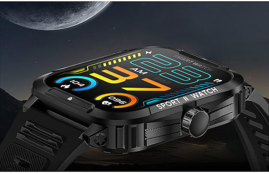 Colmi P76 Smartwatch με Παλμογράφο (Μαύρο - Large)