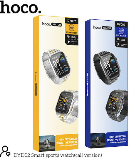 Hoco DYD02 Smartwatch με Παλμογράφο (Μαύρο)