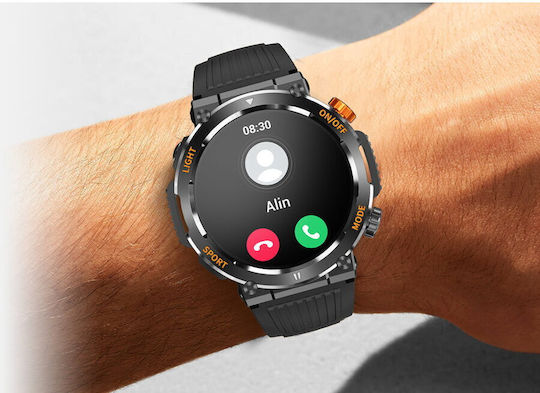 Colmi V68 Smartwatch με Παλμογράφο (Μαύρο)