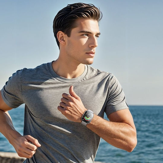 Hoco Y28 Smartwatch με Παλμογράφο (Ασημί)