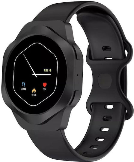 Canyon Hexagon 88 45mm Waterproof Smartwatch with Heart Rate Monitor Black