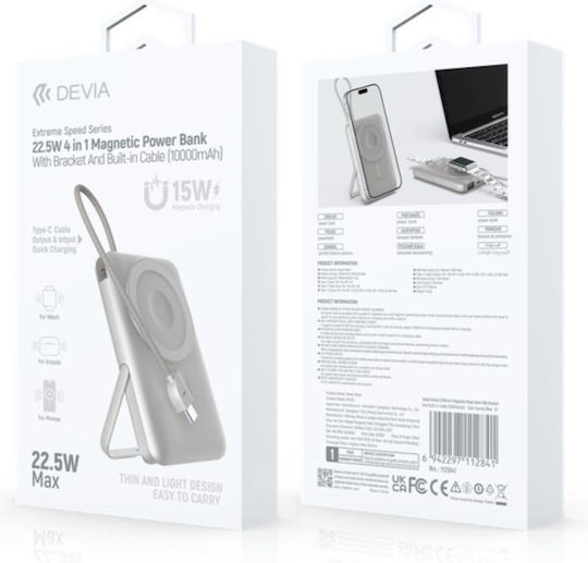 Devia EP203 MagSafe Power Bank 10000mAh 22.5W Ασημί