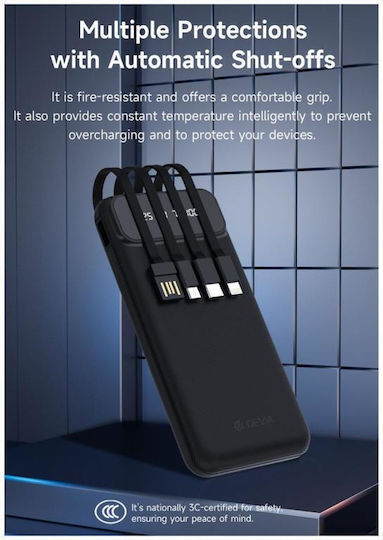 Devia EP189 Power Bank 10000mAh 10W Schwarz