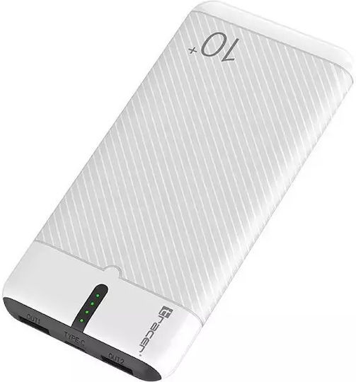 Tracer EnerGo Power Bank 10000mAh с 2 USB-A порта и USB-C порт White / Black