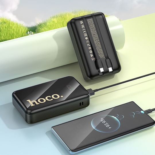 Hoco Q37A Graceful Baterie Externă 20000mAh 22.5W cu Port USB-A și Port USB-C Power Delivery Încărcare Rapidă Neagră
