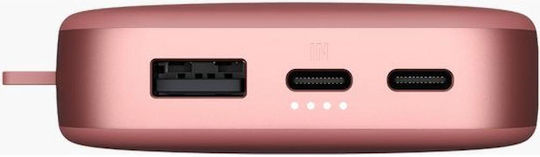 Fresh 'n Rebel Power Bank 18000mAh 20W με Θύρα USB-A και 2 Θύρες USB-C Safari Red