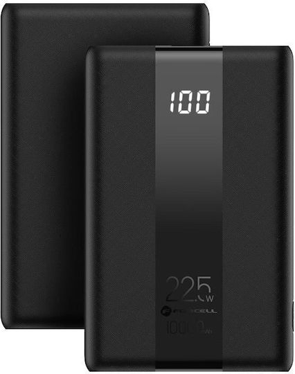 Forcell F-Energy P10k1 Power Bank 10000mAh 22.5W with 2 USB-A Ports and USB-C Port Power Delivery / Quick Charge 3.0 Black