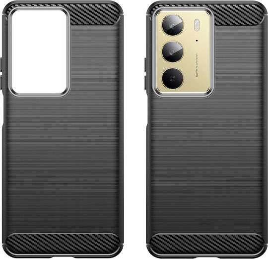 Techsuit Carbon Bumper Silicone / Plastic Black (Realme C75, Realme 14x)