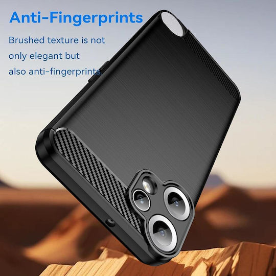 Techsuit Carbon Back Cover Silicon Negru (Nimic CMF Phone 2 Pro)