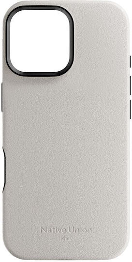 Native Union Back Cover Δερμάτινο Γκρι (iPhone 16 Pro Max)
