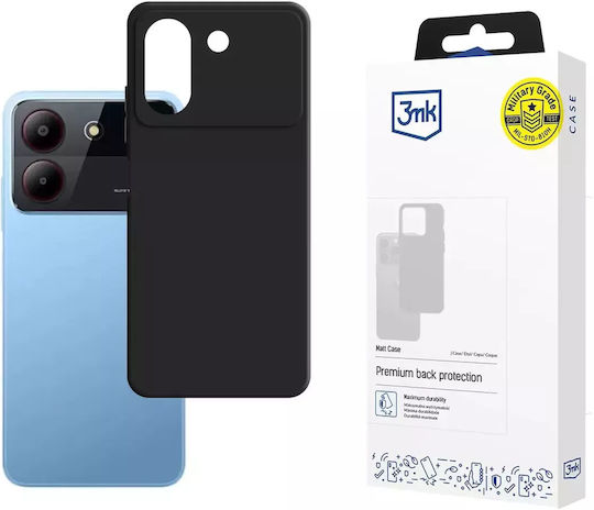 3MK Matt Umschlag Rückseite Silikon Schwarz (Oppo A54)