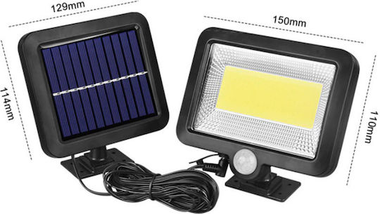 Cob Στεγανός Ηλιακός Προβολέας LED 10W με Αισθητήρα Κίνησης IP65